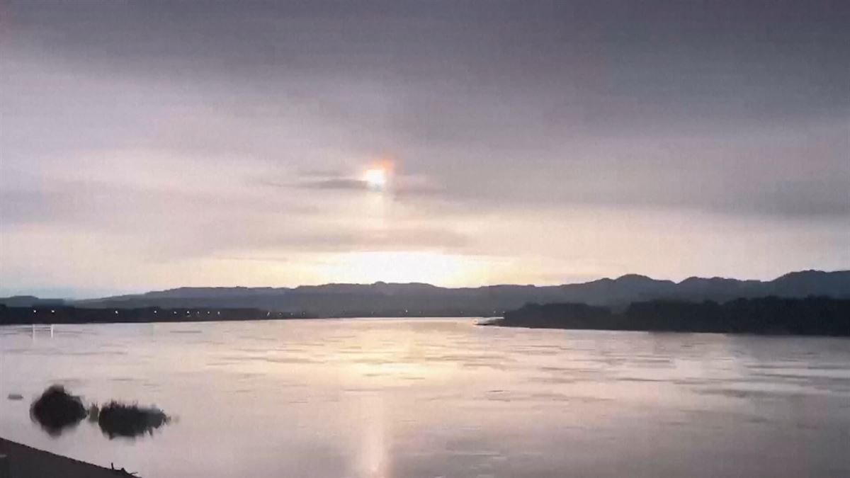 Meteorito en Filipinas. Imagen obtenida de un vídeo de Agencias.