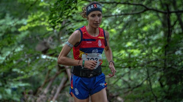 Naiara Irigoyen durante la prueba del Mundial de Skyrunning. Foto: FEDME