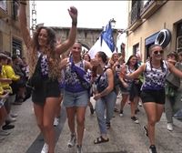 La kalejira y la celebración de las remeras de Arraun Lagunak tras ganar la Bandera de La Concha