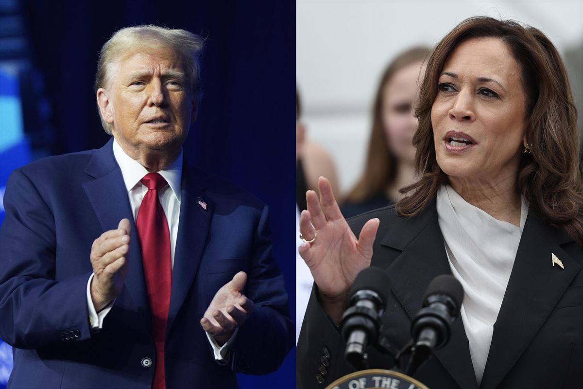 Trump y Harris, en un fotomontaje de EFE. 