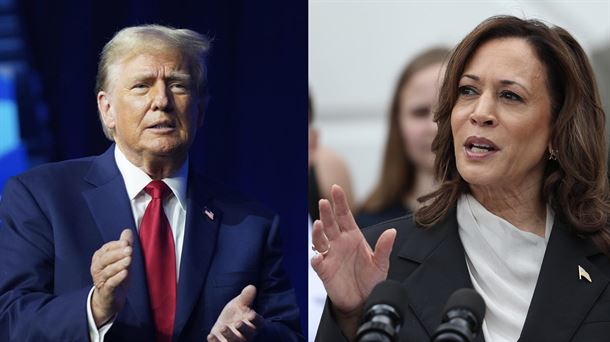 Trump eta Harris, EFEk egindako argazki muntaketa batean.