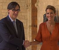 Salvador Illak Maria Chivite hartu du Generalitateko Jauregian