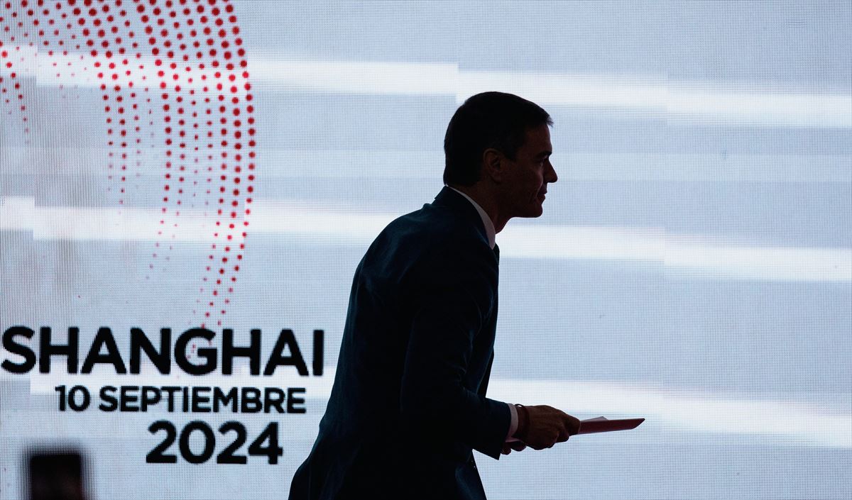 Pedro Sánchez, hoy, en Shanghai. 