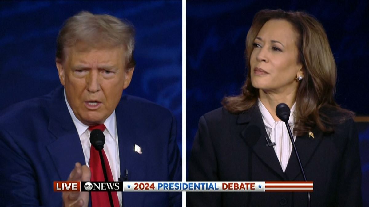 Kamala Harris y Donald Trump, durante el cara a cara