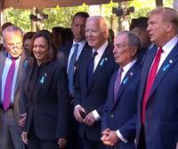 Donald Trump eta Kamala Harris berriro elkartu dira irailaren 11ko atentatuen biktimen omenaldian