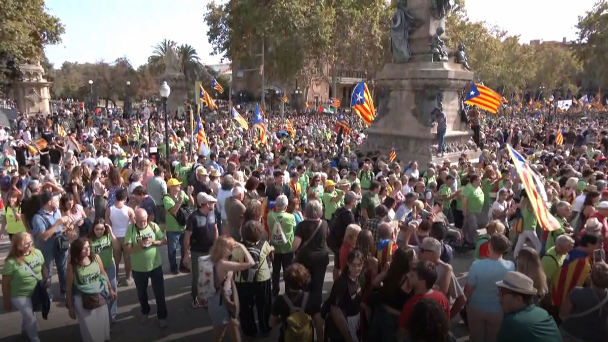 La manifestación de Barcelona ha reunido a más de 60.000 personas según la Policía municipal