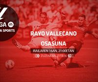 Rayo Vallecanoren eta Osasunaren arteko EA Sports Ligako partida, gaur, zuzenean, eitb.eus-en eta ETB1en