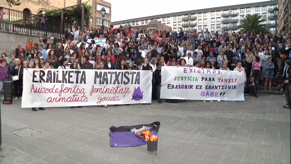 Santutxu, esta tarde. Imagen obtenida de un vídeo de EITB Media.