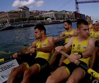 Bandera de Portugalete de la Liga Eusko Label 2024: La regata de Orio, vista desde dentro la trainera