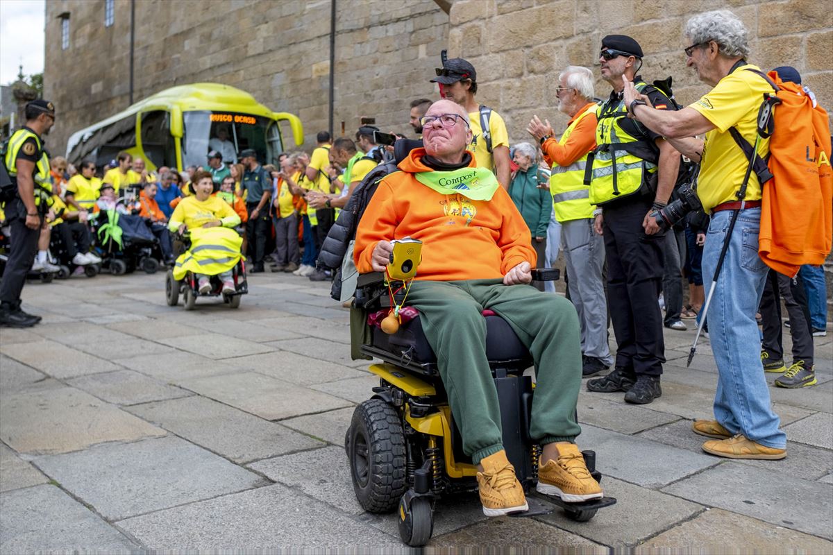 Afectados por ELA en Santiago de Compostela. Foto: EFE