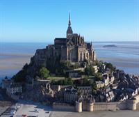 Las mareas vivas vuelven a ofrecer impresionantes imágenes en Mont Saint-Michel