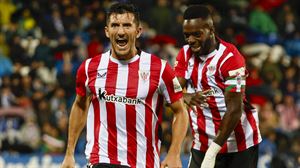 Vivian eta Iñaki Williams gol bat ospatzen. Argazkia: EFE