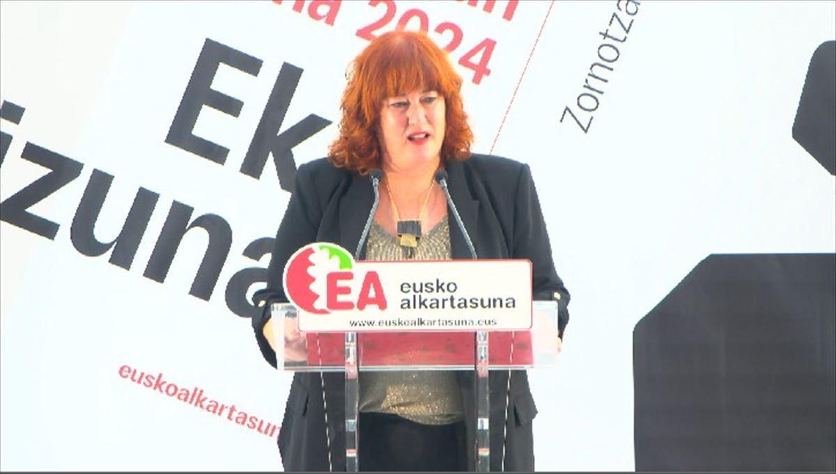 La secretaria general de Eusko Alkartasuna, Eba Blanco