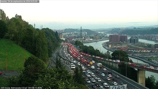 Bilbao, hoy. Foto: @trafikoaEJGV