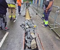 Así ha quedado la tubería rota que ha provocado la fuga de gas en Bermeo