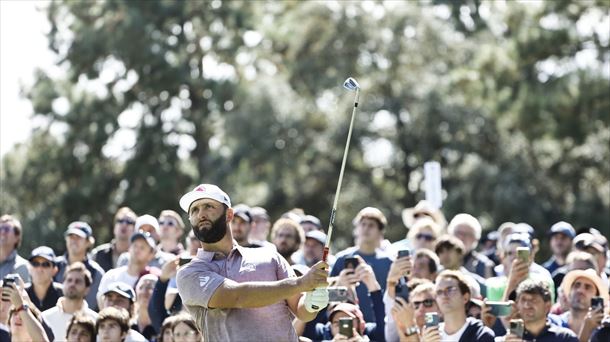 Jon Rahm, en un momento de su recorrido, este jueves. Foto: EFE. 