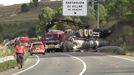 Fallece un transportista guipuzcoano en un accidente ocurrido en Lodosa 