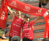 Luca del Pero y Julia Font triunfan en la carrera de montaña Gorbeia Suzien