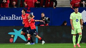 Lehen itzulian, Sadarren, Osasunak 4-2 menderatu zuen Bartzelona. Argazkia: EFE. 