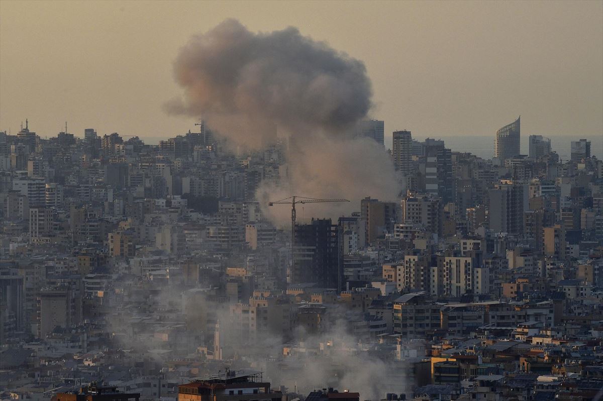 Bombardeo de Israel en Beirut. Foto: EFE