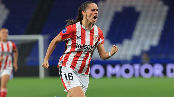 Zubieta celebra el gol marcado Foto: @AthleticClubFem