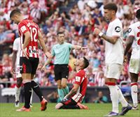 Un Athletic con diez se deja empatar ante el Sevilla en el descuento (1-1) 