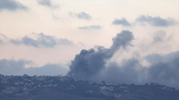 Bombardeo israelí sobre Al Khiam, sur de Líbano. Foto. EFE