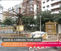 Agur al carrusel Txuri Urdin del barrio de Gros, en Donostia, tras 115 años de historia