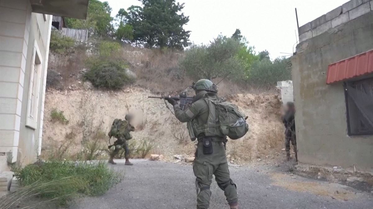 Israelgo soldaduak. Agentzietako bideo batetik ateratako irudia.