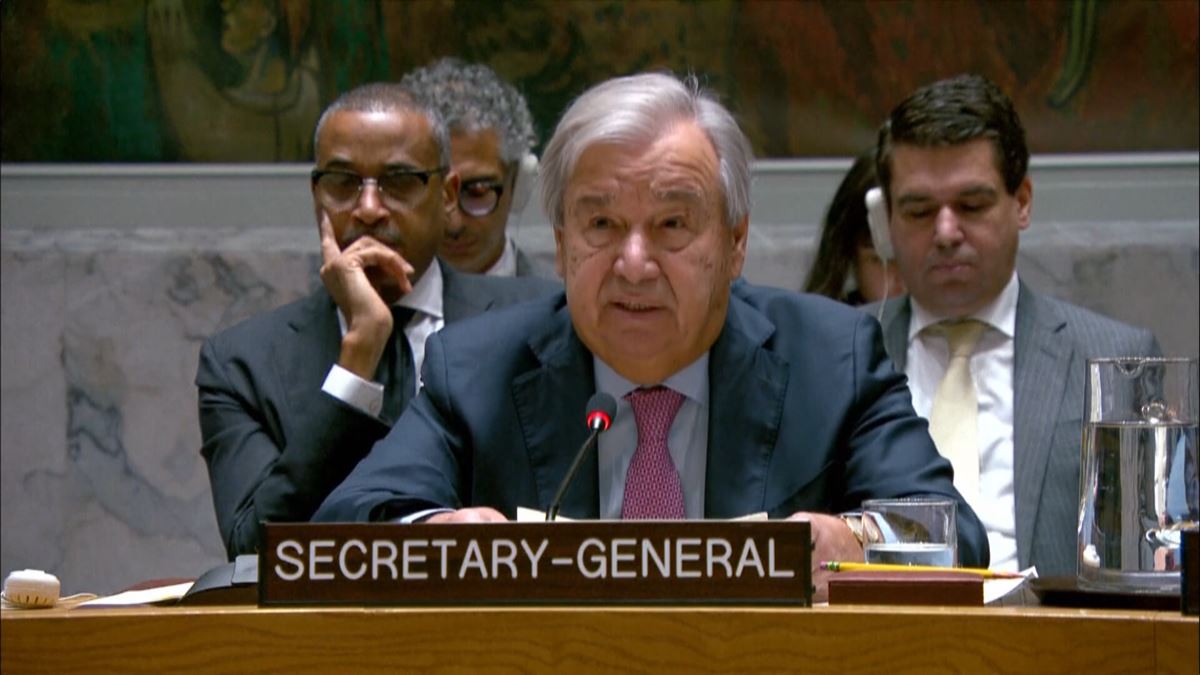 António Guterres. Imagen obtenida de un vídeo de Agencias.