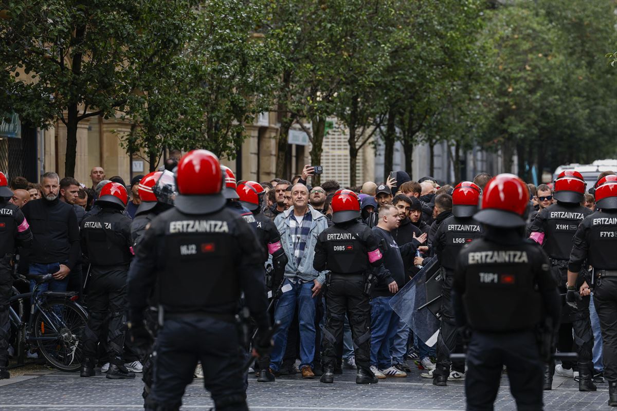 Segurtasun dispositibo berezia Donostian, Anderletchen bisitan. Artxiboko argazkia: EFE