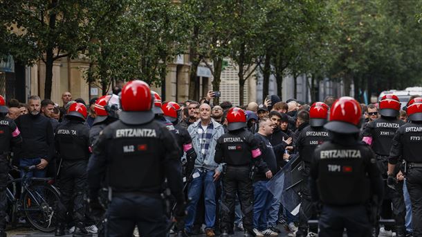 Segurtasun dispositibo berezia Donostian, Anderletchen bisitan. Artxiboko argazkia: EFE