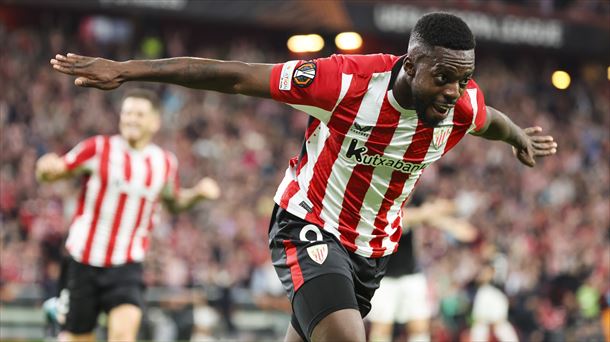 Iñaki Williams celebrando su gol. Foto: EFE