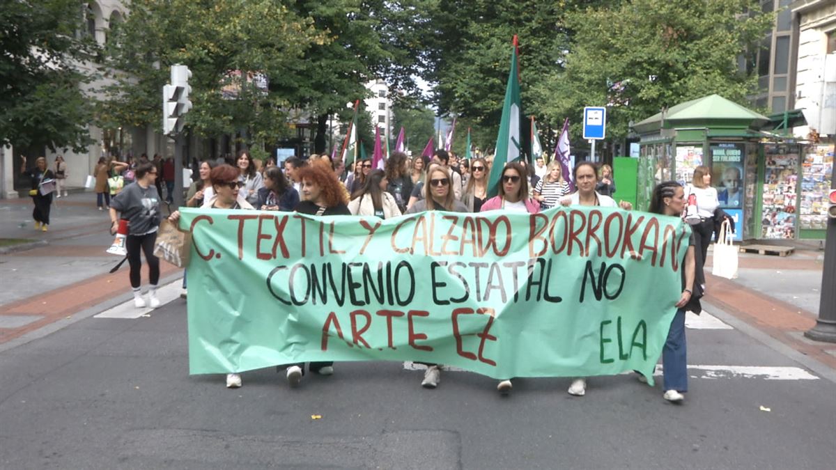 Manifestación en Bilbao. Imagen: EITB