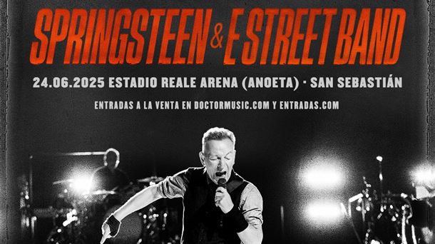 Detalle del cartel del segundo concierto de Bruce Springsteen en Anoeta