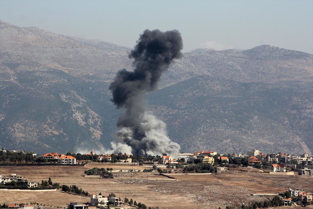 Ataque israelí en el sur de Líbano.