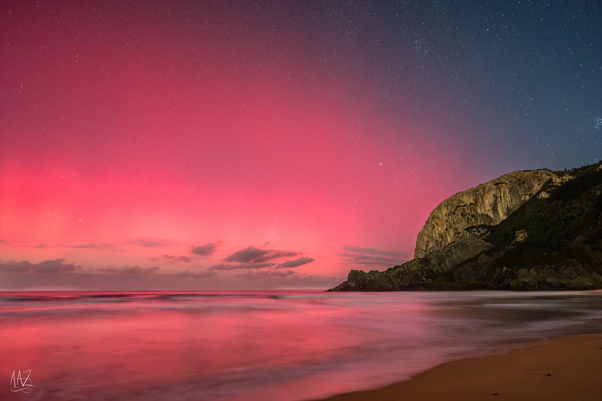 Aurora boreal en Ogoño