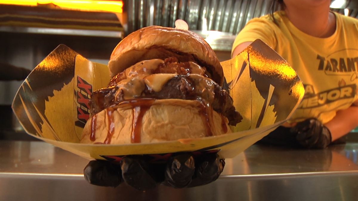 The Champions Burger. Imagen obtenida de un vídeo de EITB Media.