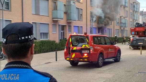 Incendio en Pamplona. Foto: @PamplonaIrunaPM