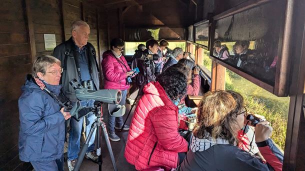 Las personas que han participado en el taller de aves migratorias. 