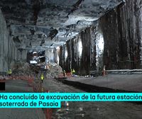 Ha concluido la excavación de la futura estación soterrada de Pasaia