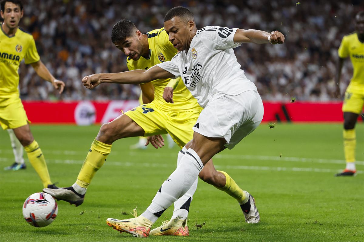 Mbappé, en su último partido en el Real Madrid.