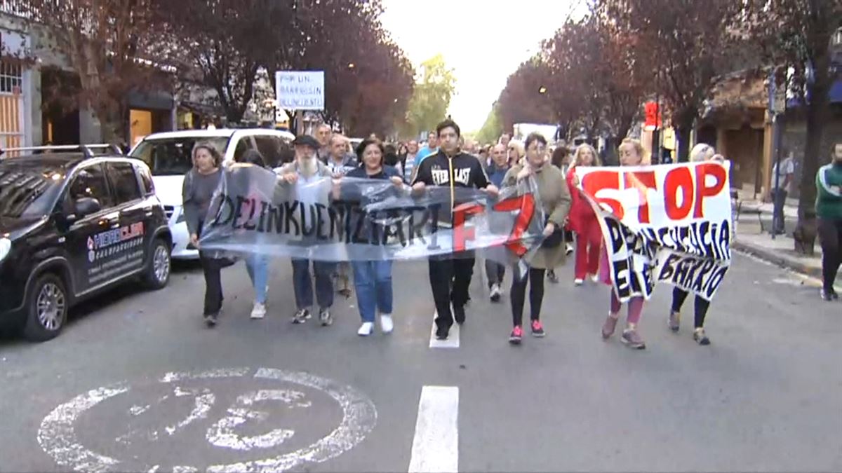 Vitoria-Gasteiz, esta tarde. Imagen obtenida de un vídeo de EITB Media.