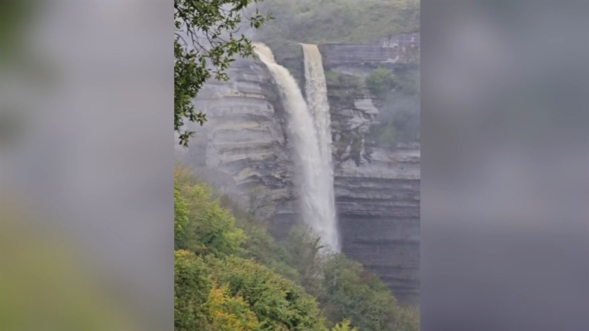 Así de espectacular luce la cascada de Gujuli