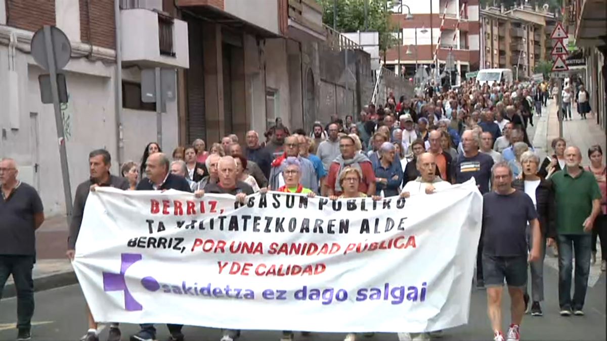 Berrizen egindako manifestazioetako bat. 