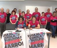 Euskal Eskola Publikoaz Harro pide concertar aulas solo cuando no haya oferta pública