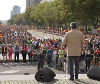 Concentración contra Perdro Sánchez en Madrid, con la participación de PP y Vox