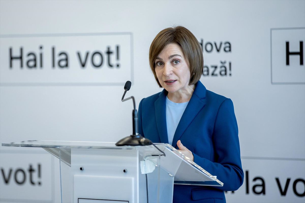 Maia Sandu Moldaviako jarduneko presidente europazalea. Argazkia: EFE