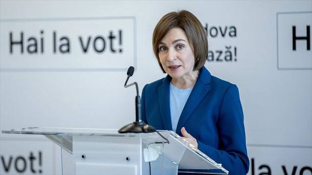 Maia Sandu Moldaviako jarduneko presidente europazalea. Argazkia: EFE