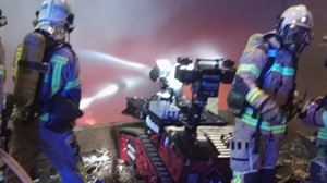 Extinguido el incendio declarado en la empresa Nervacero, en el Valle de Trápaga